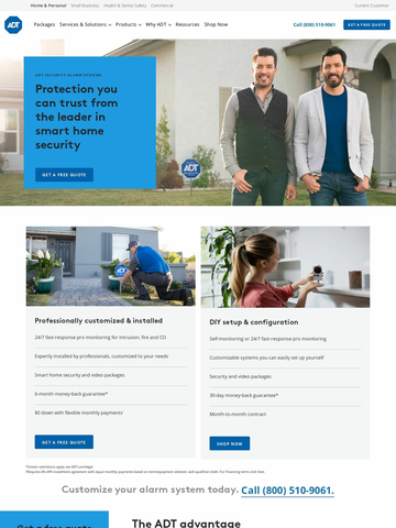 Fence Installation Landing Page Template - adt.com