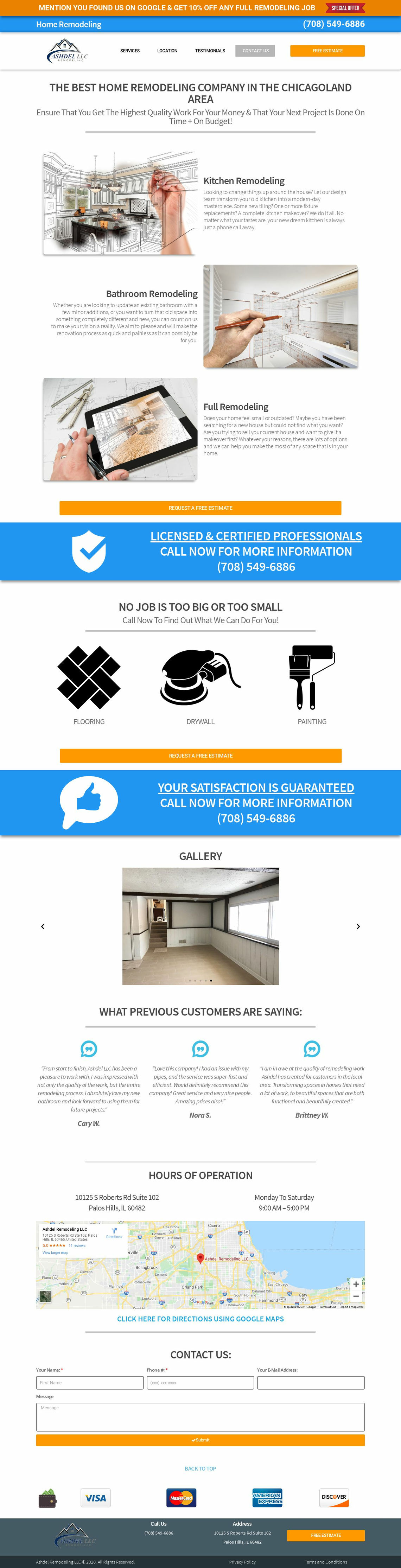 Landing Page Template for Kitchen & Bathroom remodeler - ashdelremodeling.co