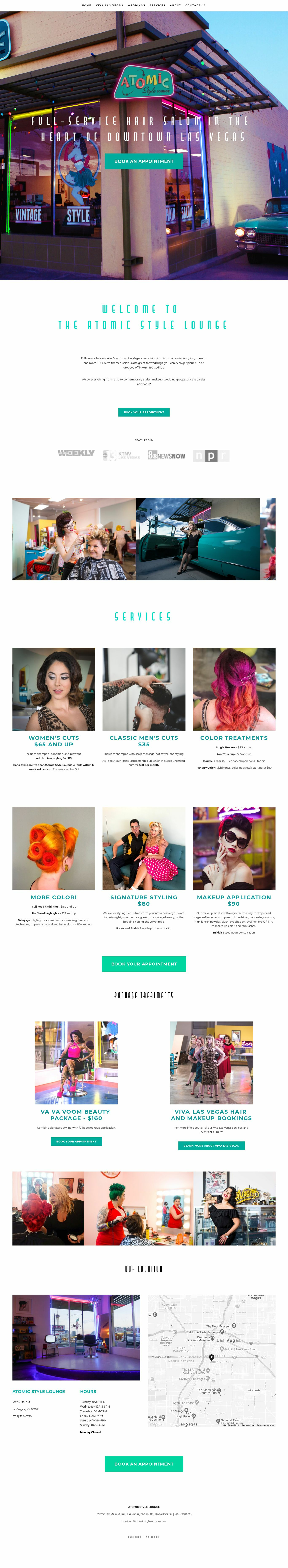 Landing Page Template for Hair Salon - atomicstylelounge.com
