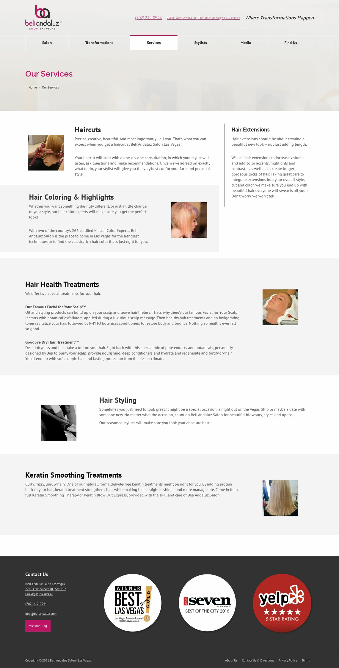 Landing Page Template for Hair Salon - beliandaluzsalon.com