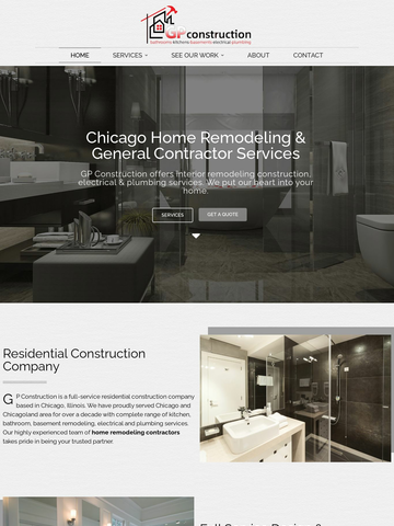 Kitchen & Bathroom remodeler Landing Page Template - gpconstructionus.com