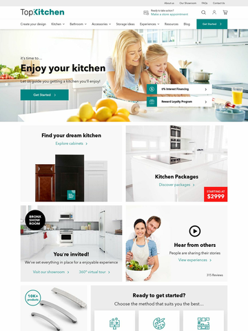 Kitchen & Bathroom remodeler Landing Page Template - topkitchen.com